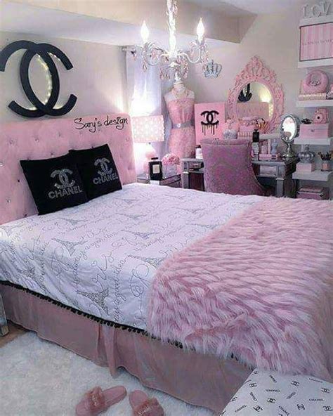 girly chanel bedroom decor